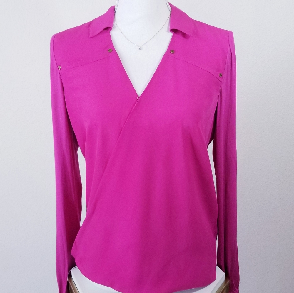 Micharl Kors Radiant Pink Zipper Top